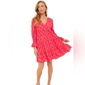 Pomander Place x Tuckernuck tiered pink ruffle dress size M